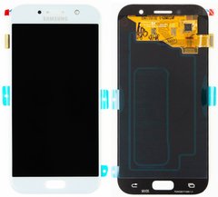 Дисплей (экран) Samsung A520F, A520K, A520S, Galaxy A5 (2017) AMOLED с тачскрином в сборе ORIG, синий