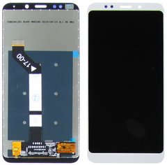 Дисплей (экран) Xiaomi Redmi 5 Plus с тачскрином в сборе, белый
