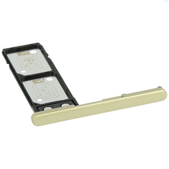 Лоток для Sony H4311 Xperia L2, H4331 держатель (слот) для двух SIM-карт, золотистый