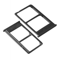 Лоток для Xiaomi Mi5s Plus (Mi 5s Plus, Mi 5s+) держатель (слот) для двух SIM-карт, черный (темно-серый)