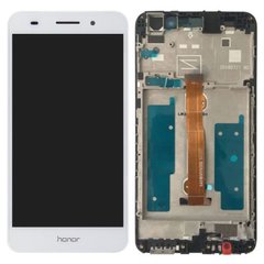 Дисплей (экран) Huawei Y6 II (CAM-L21), Honor 5A (CAM-AL00), с тачскрином и рамкой в сборе, белый