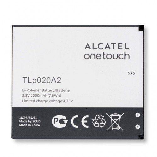 Аккумуляторная батарея (АКБ) Alcatel TLP020A1, TLP020A2 для One Touch 5050X, One Touch 5050Y POP S3, 2000mAh