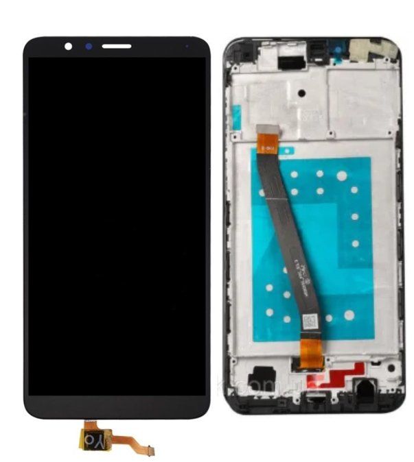 Дисплей (экран) Huawei Honor 7X Dual Sim (BND-L21) с тачскрином и рамкой в сборе, черный