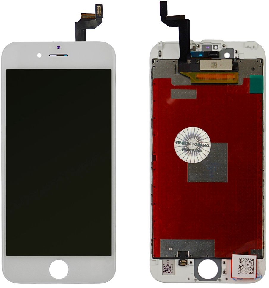 Дисплей (экран) Apple iPhone 6s с тачскрином и рамкой в сборе (On-Cell), белый