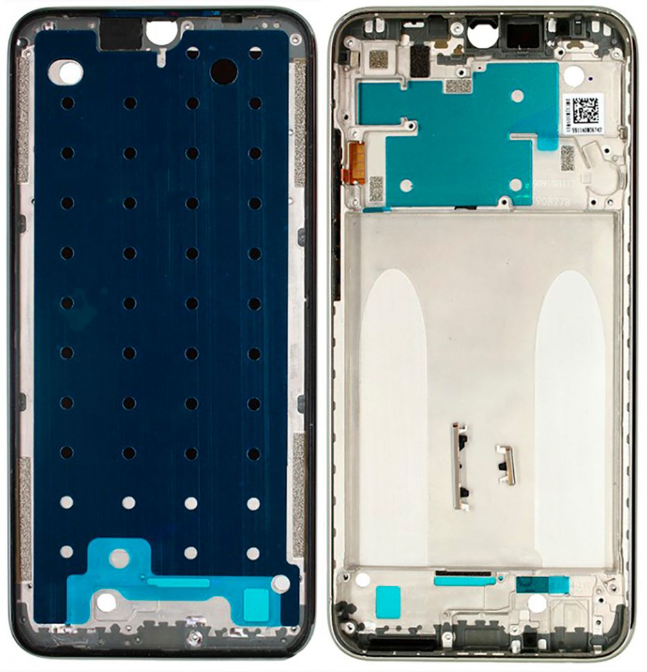 Рамка кріплення дисплея (корпус) Xiaomi Redmi Note 8T, срібляста