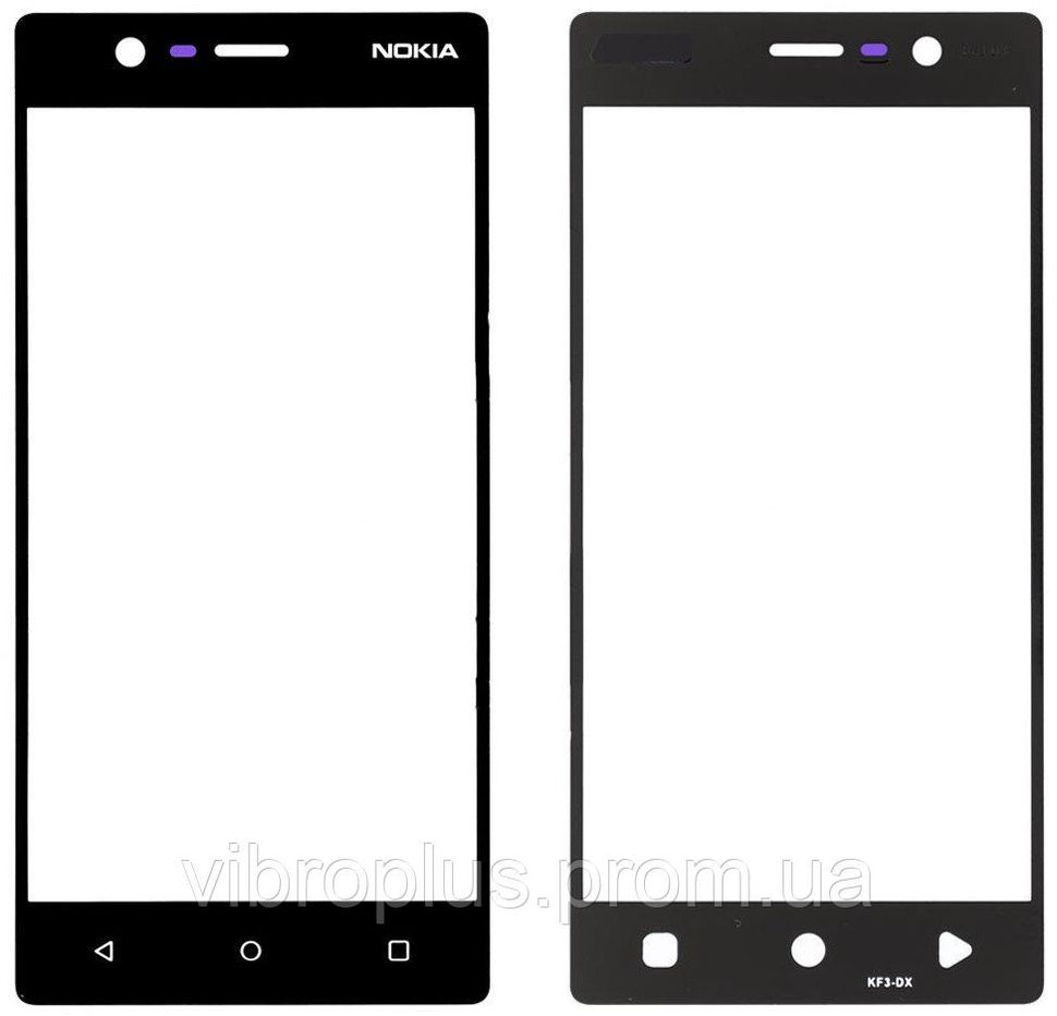 Скло екрану (Glass) Nokia 3 Dual Sim (TA-1032), чорний