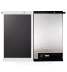Дисплей (экран) 8” Lenovo Tab 4 TAB 4-8504F, TB-8504X, TB-8504, TB-8504P (зеленая плата) с тачскрином в сборе, белый