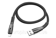 USB-кабель Hoco U70 Splendor Lightning, чорно-сірий