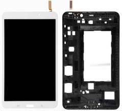 Дисплей (экран) 8” Samsung T330 Galaxy Tab 4 (WI-FI version) с тачскрином и рамкой в сборе, белый