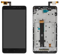Дисплей (экран) Xiaomi Redmi Note 3 Pro с тачскрином и рамкой в сборе, черный