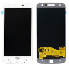 Дисплей (экран) Motorola XT1650 Moto Z, XT1650-01, XT1650-03, XT1650-05 с тачскрином в сборе, белый