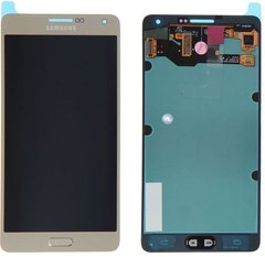 Дисплей (екран) Samsung A700F, A700K, A700L, A700FD Galaxy A7 Duos (2015) AMOLED з тачскріном в зборі ORIG, золотистий