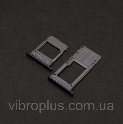 Лоток для Samsung A520F Galaxy A5 (2017), тримач для SIM-карт і карти пам'яті, чорний