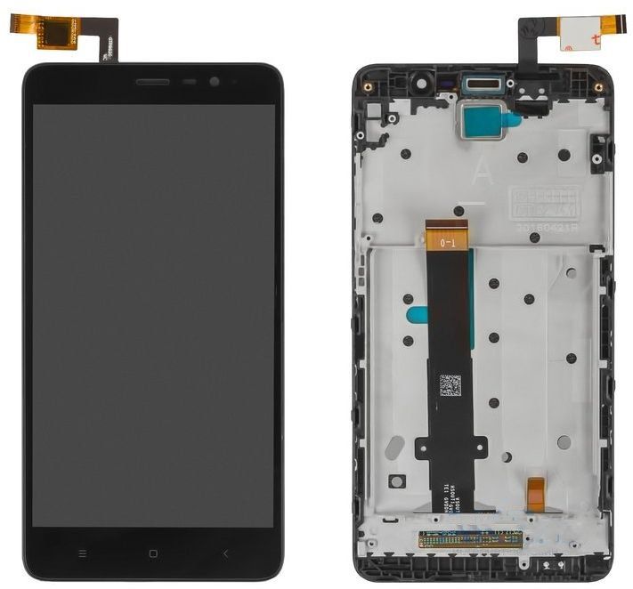 Дисплей (экран) Xiaomi Redmi Note 3 Pro с тачскрином и рамкой в сборе, черный