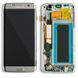 Дисплей (экран) Samsung&nbsp;G935F,&nbsp;G935FD, G9350,&nbsp;G935W8&nbsp;Galaxy&nbsp;S7 Edge&nbsp;AMOLED с тачскрином и рамкой в сборе ORIG, серебристый