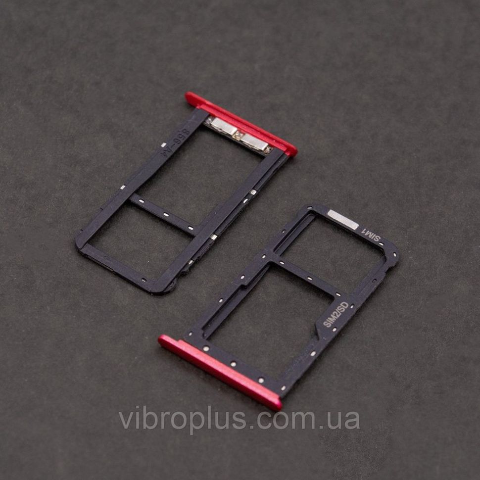 Лоток для Meizu M5C, тримач для SIM-карт і карти пам'яті, червоний