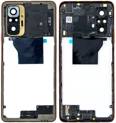 Средняя часть корпуса (рамка) Xiaomi Redmi Note 10 Pro, бронзовая Gradient Bronze
