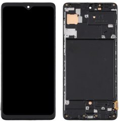 Дисплей Samsung A715F Galaxy A71, SM-A715F/DS TFT з тачскріном і рамкою, чорний