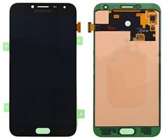 Дисплей (екран) Samsung J400F, J400G, J400DS Galaxy J4 (2018) AMOLED з тачскріном в зборі ORIG, чорний