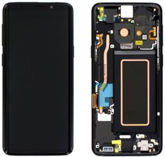 Дисплей Samsung G960F Galaxy S9 OLED з тачскріном і рамкою, чорний