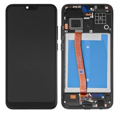 Дисплей Huawei Honor 10 COL-L29 с тачскрином и рамкой (со сканером отпечатка пальца), черный
