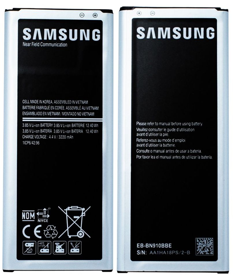 Акумуляторна батарея (АКБ) Samsung EB-BN910BBE для N910C Galaxy Note 4, 3220 mAh