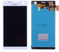 Дисплей (экран) Sony E5333 Xperia C4 Dual Sim, E5343, E5353, E5363 с тачскрином в сборе, белый