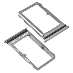 Лоток для Xiaomi Mi 8 (Mi8) M1803E1A держатель (слот) для двох SIM-карт, сріблястий