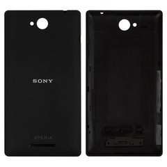 Задня кришка Sony C2305 S39h Xperia C, чорна