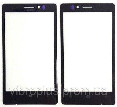 Стекло экрана (Glass) Nokia Lumia 925, черный