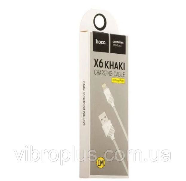 USB-кабель Hoco X6 Khaki Micro USB, белый