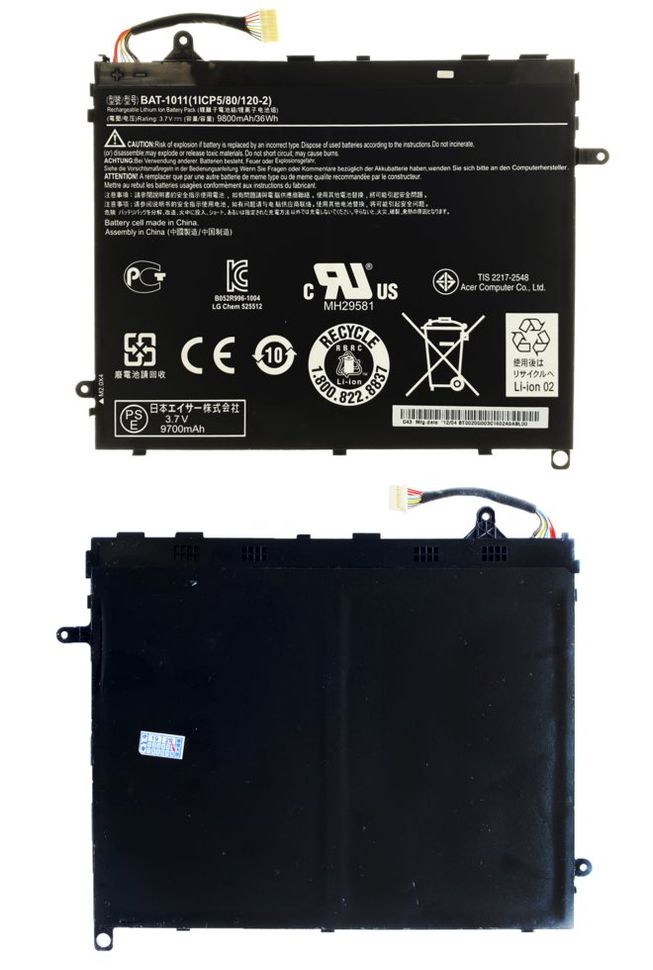 Акумуляторна батарея (АКБ) Acer BAT-1011 для Iconia Tab A510, A700, A701, 10000 mAh
