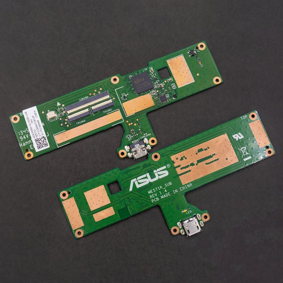 Нижняя плата Asus ME571K Nexus 7 II (2013) (p/n: 90NK0080-R11000), с разъемом зарядки