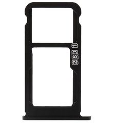 Лоток для Nokia 7.1 Dual Sim (TA-1100, TA-1095) держатель (слот) для SIM-карты и карты памяти, черный