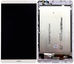Дисплей (экран) 8.0” Huawei MediaPad M2 (M2-801L, M2-802L, M2-803L) с тачскрином и рамкой в сборе, белый