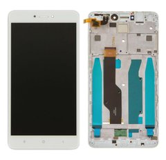 Дисплей (экран) Xiaomi Redmi Note 4X с тачскрином и рамкой в сборе ORIG, белый