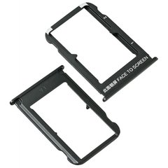 Лоток для Xiaomi Mi Mix 3 (M1810E5A) держатель (слот) для двух SIM-карт, черный, Onyx Black