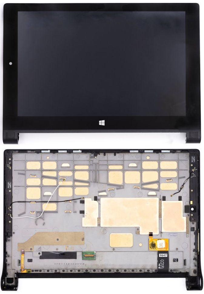 Дисплей (екран) 10.1 "Lenovo Yoga Tablet 2-1051, 1051L з тачскріном і рамкою в зборі, чорний