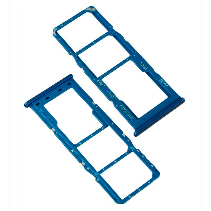 Лоток для Samsung A125 Galaxy A12 держатель (слот) для двух SIM-карт и карты памяти, синий