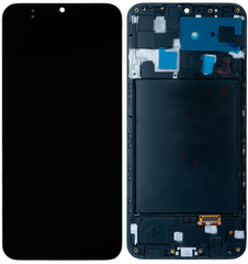 Дисплей Samsung A205F Galaxy A20, SM-A205F/DS OLED с тачскрином и рамкой, черный