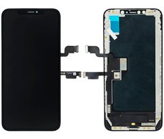 Дисплей (экран) Apple iPhone XS Max с тачскрином и рамкой в сборе (Soft Oled), черный