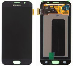 Дисплей (экран) Samsung G920F, G929FQ, G920I, G920S, G920FD Galaxy S6 AMOLED с тачскрином в сборе ORIG, черный