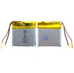 Универсальная аккумуляторная батарея (АКБ) 2pin, 6.0 X 30 X 30 мм (603030, 063030), 600 mAh