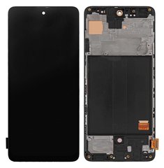Дисплей Samsung A515F Galaxy A51 TFT с тачскрином и рамкой, черный