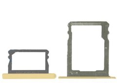 Лоток для Huawei P8 (GRA-UL00, GRA-L09) держатель (слот) для Sim-карты и карты памяти, золотистый (комплект 2 шт.)