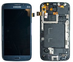 Дисплей (экран) Samsung i9152, i9150, i9158 Galaxy Mega 5.8 Duos с тачскрином и рамкой в сборе, синий