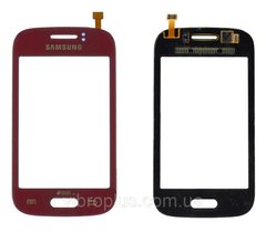 Тачскрін (сенсор) Samsung S6310 Galaxy Young, S6312 Galaxy Young Duos, червоний