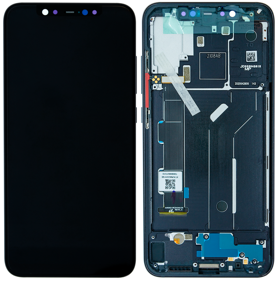 Дисплей Xiaomi Mi 8 M1803E1A AMOLED с тачскрином и рамкой ORIG