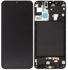 Дисплей Samsung A505 Galaxy A50, SM-A505FN OLED с тачскрином и рамкой, черный