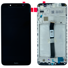 Дисплей Xiaomi Redmi 7A с тачскрином и рамкой, черный